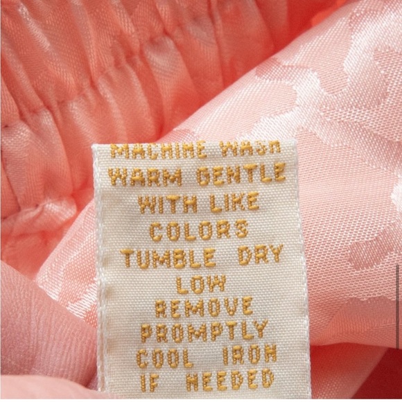 Vintage Victoria's Secret Gold Label 3 Piece Pajama Set Floral Peach Green Med - Picture 12 of 15